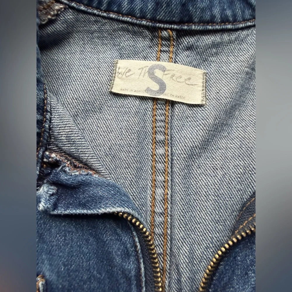 Free People Denim Jumpsuit Women’s Small - Picture 8 of 9